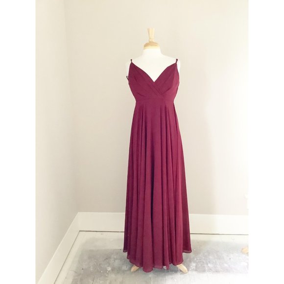Lulus Dresses & Skirts - Lulu's Burgundy Red Sleeveless V-Neck Maxi Dress S